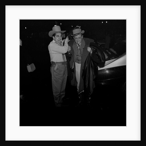 Tony Hancock with Sid James, both comedians and actors by Harry Hammond