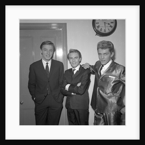 Mike Sarne, Adam Faith and Shane Fenton, aka Alvin Stardust by Harry Hammond