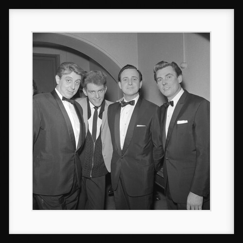 Clinton Ford, Shane Fenton, aka Alvin Stardust, David Jacobs and Russ Conway by Harry Hammond