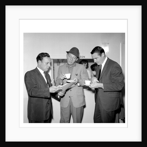 Bing Crosby at recording session at Decca Studios by Harry Hammond