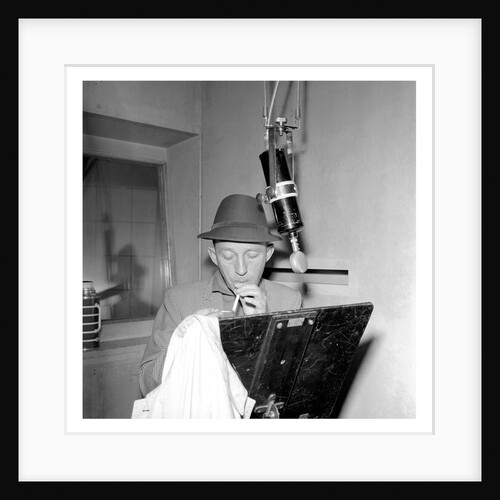 Bing Crosby, recording session at Decca Studios by Harry Hammond