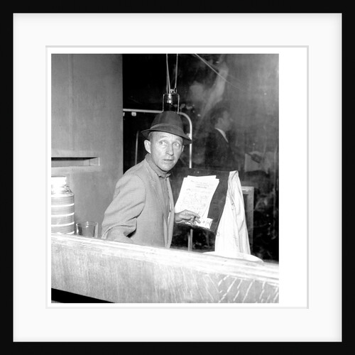 Bing Crosby, recording session at Decca Studios by Harry Hammond