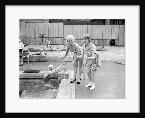 Shani Wallis with Vera Day in a swimming pool by Harry Hammond