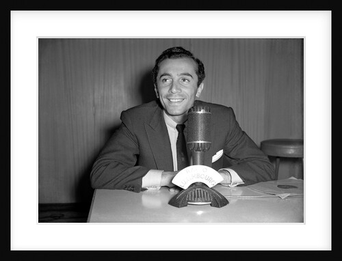 Al Martino at Radio Luxembourg Studios by Harry Hammond