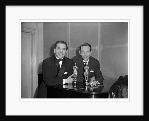Mantovani and Johnny Dankworth with their awards by Harry Hammond