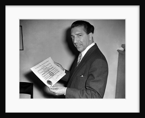 Mantovani with award by Harry Hammond