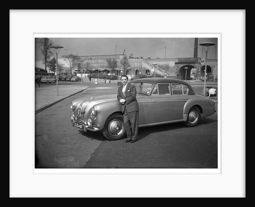 Mantovani with his Jaguar by Harry Hammond