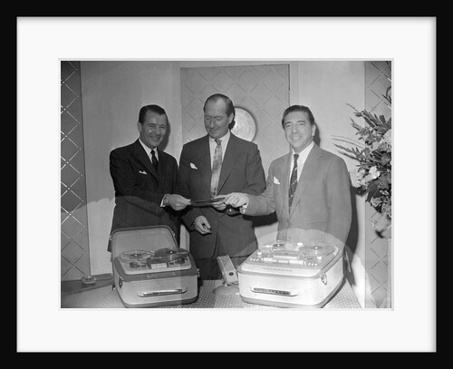 Mantovani with George Elrick and unknown man by Harry Hammond