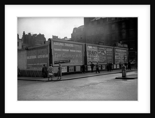 Billboards advertising concerts in London by Harry Hammond