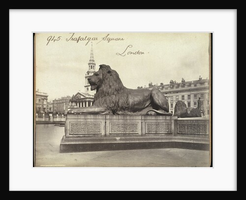 Stone Lion, Trafalgar Square, London by Francis Frith & Co.