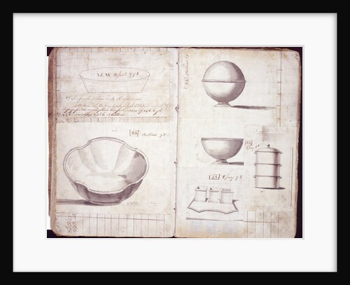 Pages from the Original Drawing Book of the Leeds Pottery manufacturers Hartley & Green by Anonymous