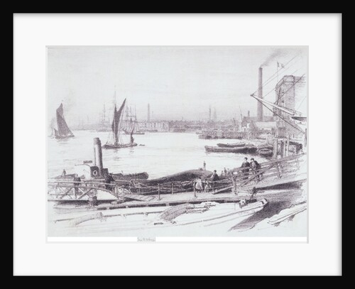A View on the Thames below London Bridge by Thomas Robert Way