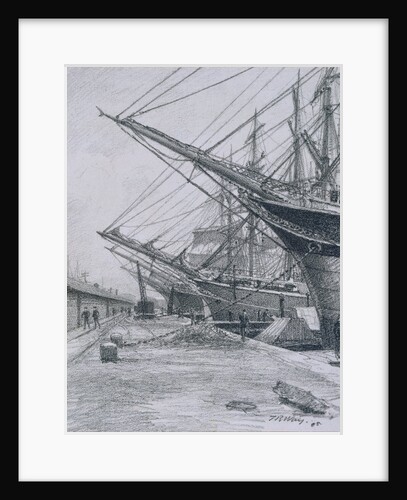 East India and West India Docks: Sailing Ships by Thomas Robert Way