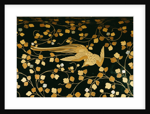 Phoenix, detail inside the lid of a coffer. Japan, 16th-17th century by Anonymous