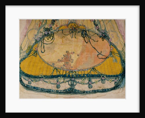 Design for a Dress with Train, detail by Charles Condor