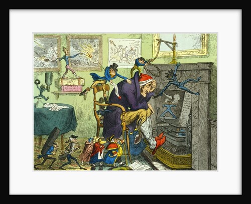 The Blue Devils..!! by George Cruikshank