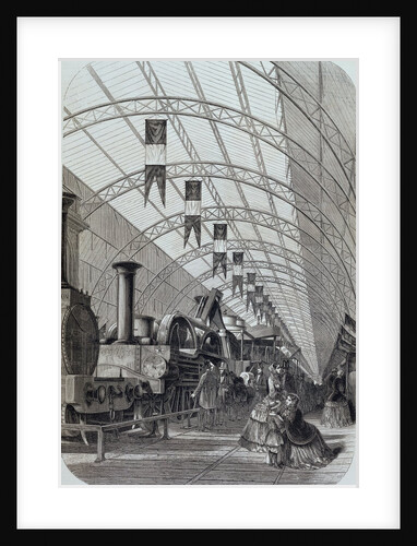 The interior view of one of the galleries at the Exposition de l'Industrie Universelle by Anonymous