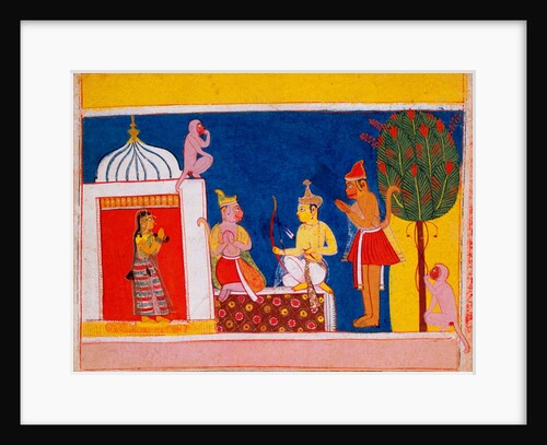 Hanuman and other Monkeys in conversation with Rama by Unknown