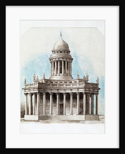 Architectural design for a building in classical style by Samuel Huggins