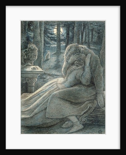 Love, a couple in a wood by John Everett Millais