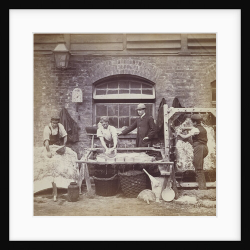 Three Wool Dressers at Work, Neckinger Mills, Bermondsey by Geoffrey Bevington