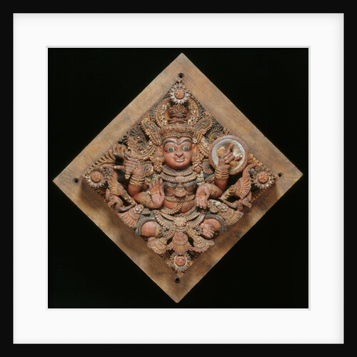 Shiva depicted on a ceiling panel by Unknown