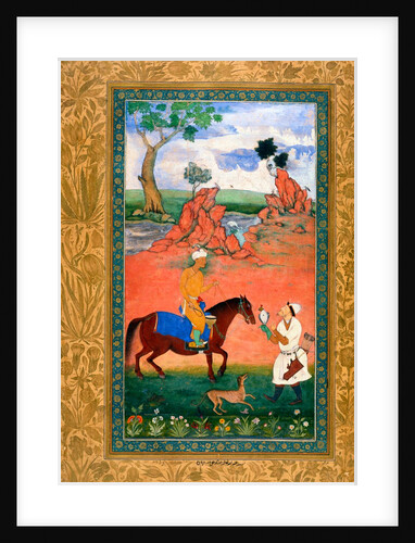 Abdullah Khan Uzbeg Hawking by Abu'l Hasan