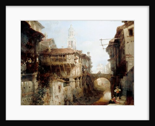 Old Buildings on the Darro, Granada by David Roberts