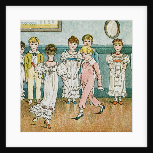 Girl and boy dancing by Kate Greenaway