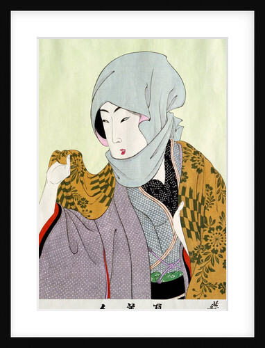 Portrait of a veiled woman by Chikanobu Toyohara
