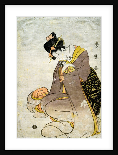 A Young Woman Fondling a Doll by Kitagawa Hidemaro