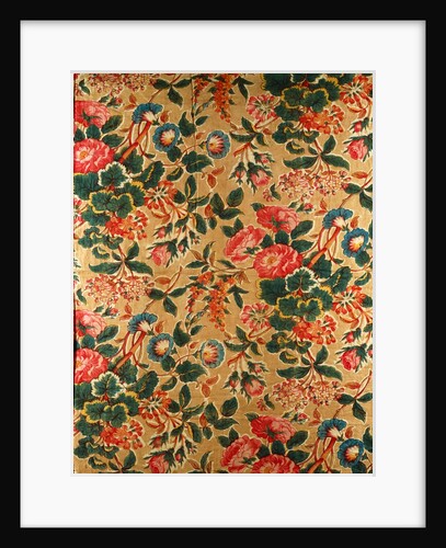 Geranium Chintz furnishing fabric. England, 1812 by Unknown