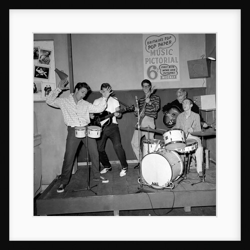 Cliff Richard and the Shadows during the filming of Expresso Bongo by Harry Hammond