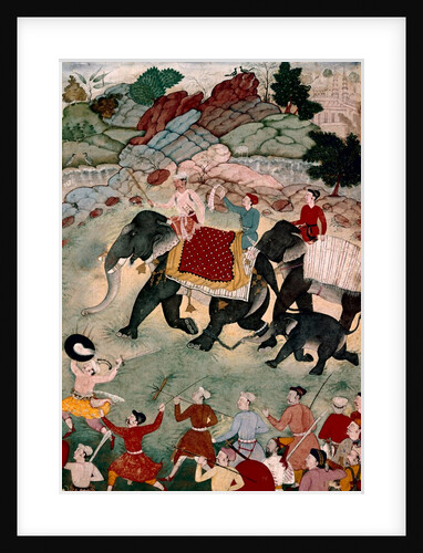A Party of Elephant Hunters. India, early 18th century by Unknown