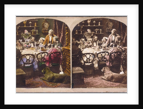 Group at dining table by James Elliot