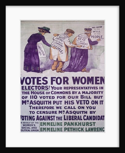 Poster for Votes For Women by Alfred Pearse