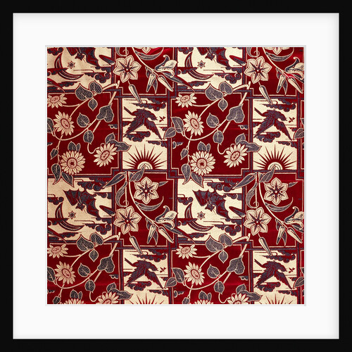 Moon, Sun and Bird furnishing fabric by George Charles Haité