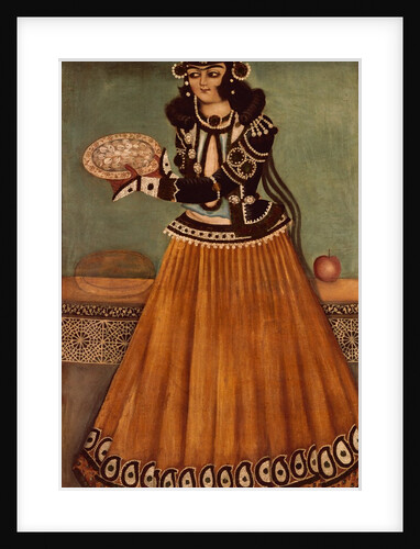 Lady offering sweetmeats. Iran, Qajar dynasty, 19th century by Unknown