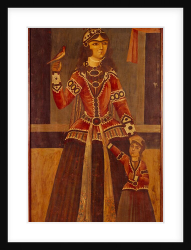 Lady and Child. Iran, Qajar dynasty, early 19th century by Unknown