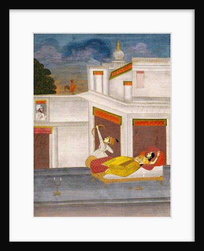 Lover shooting at a cock, herald of the dawn. India, late 18th century by Unknown