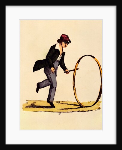 Detail of a boy with a hoop, from The Instructure Picture Book. England, 1857 by Unknown