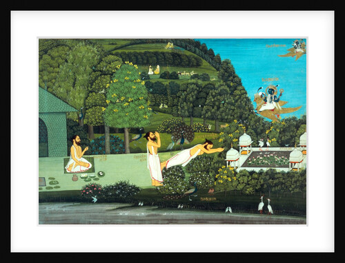 An ashram by a river. Jaipur, Rajasthan, India, 19th century by Unknown