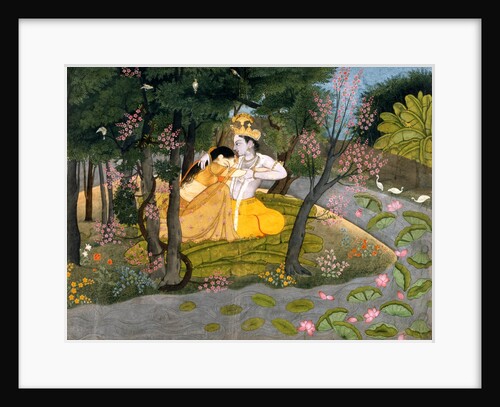 Radha and Krishna in a Grove. Kangra, India, late 18th century by Unknown
