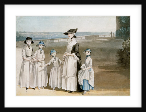 Three Daughters of The 2nd Earl of Waldegrave with Miss Keppel by Paul Sandby