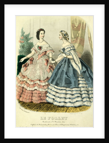 Two Ladies in Ball Dresses. France, mid-19th century by Unknown