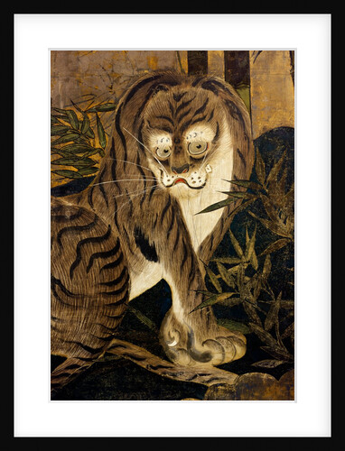 Tiger, depicted on a painted screen. Japan, 17th century by Anonymous