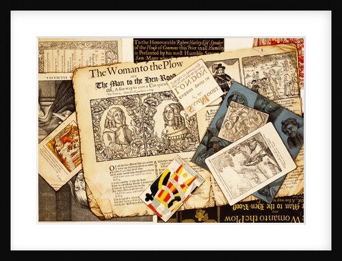 Trompe l'oeil, engravings and pages from books by Samuel Moore