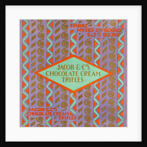 Box label for Jacob & Co's Chocolate Cream Trifles by Unknown