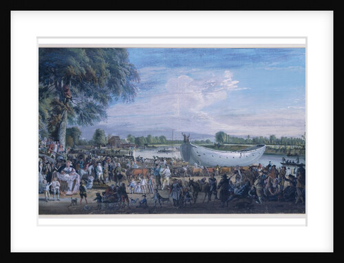 Chinese Junk On Its Way To Virginia Water, attributed to Paul Sandby. Gouache. England, c.1753 by Paul Sandby