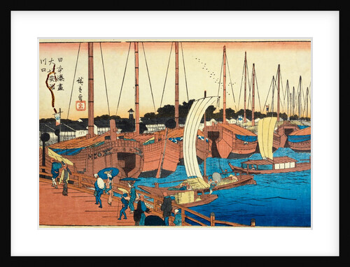Mouth of Aji River in Osaka by Utagawa Hiroshige